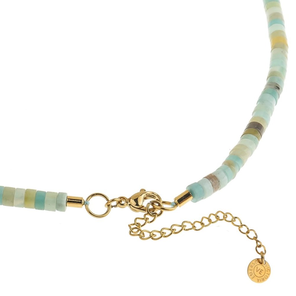 Victoria Emerson Amazonite Boho Necklace - 14k gold plating - Picture 2 of 5